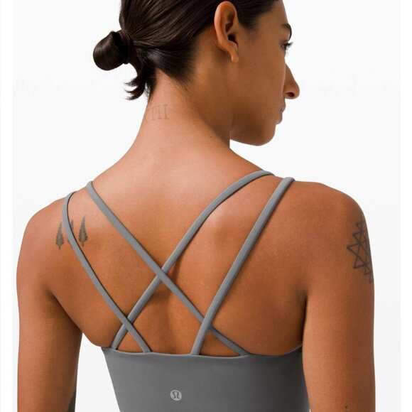 LULULEMON Like A Cloud Long Line Light Support Bra B/C cup Asphalt Gray Size 4 - Picture 3 of 8